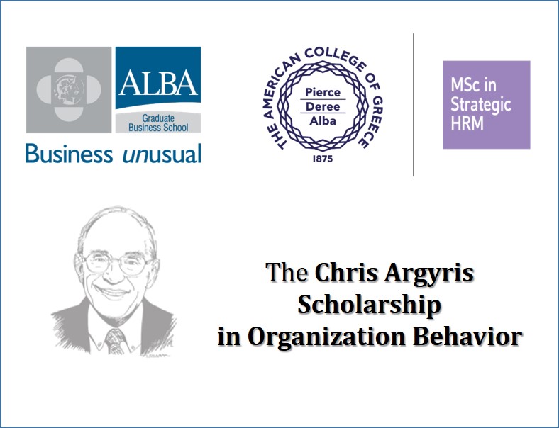 Chris Argyris Scholarship In Organization Behavior | ALBA